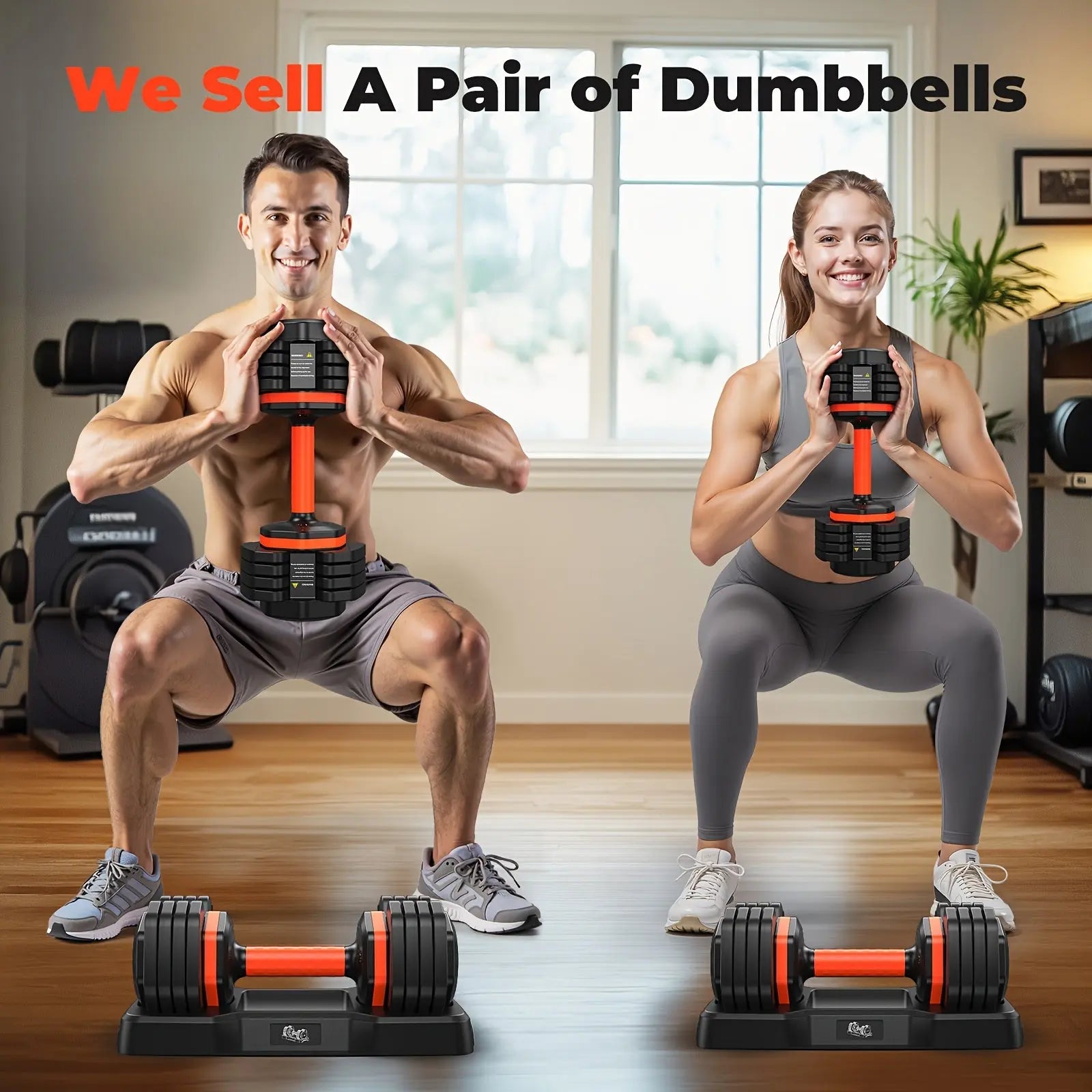 [UKEEP Dumbbells] UKEEP 25LB Adjustable Dumbbells | A Pair, Adjustable Weights Dumbbells Set, Anti-Slip Fast By Turning Handle, Black Dumbbell with Tray, Hand Grip, Dumbbell, Barbell, Kettlebell, Home Gym Fitness Workout Equi Nova Trendz
