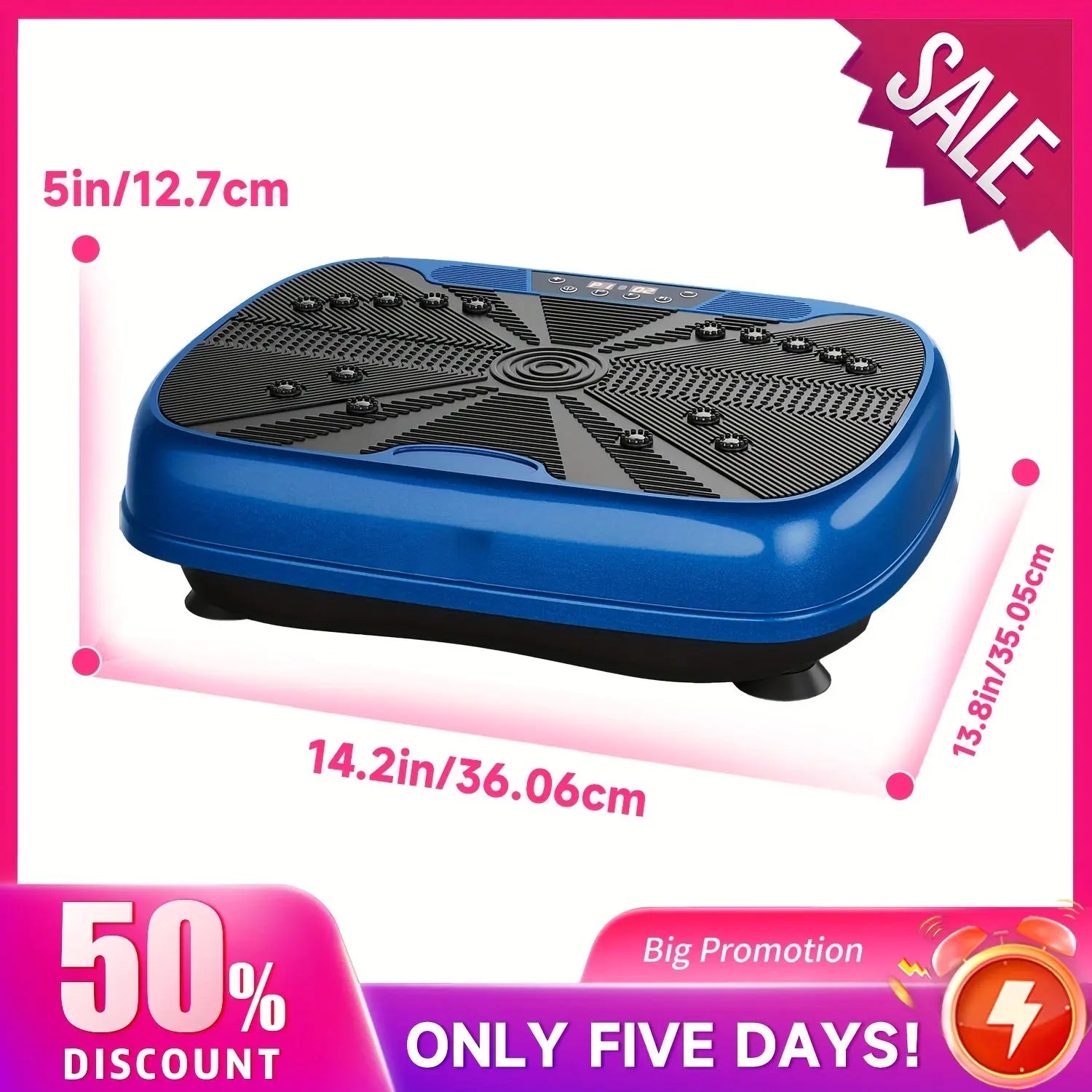 Fitness Pedel/ Vibration Plate Exercise Machine, Multiple Preset Modes Vibration Platform, Whole Body Workout Exercise Machine For Body Building, Quiet And Portable, Ideal Home Gym Workout Equipment, Perfect Gift, Without Bat Nova Trendz