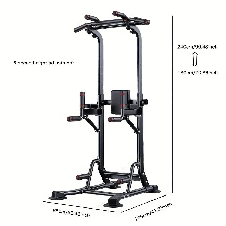 Multi-Functional Power Tower with Pull-Up and Dip Station, Adjustable Height Home Gym Workout Equipment, Tungsten Steel Wall-Mounted Strength Training Exercise Stand Nova Trendz